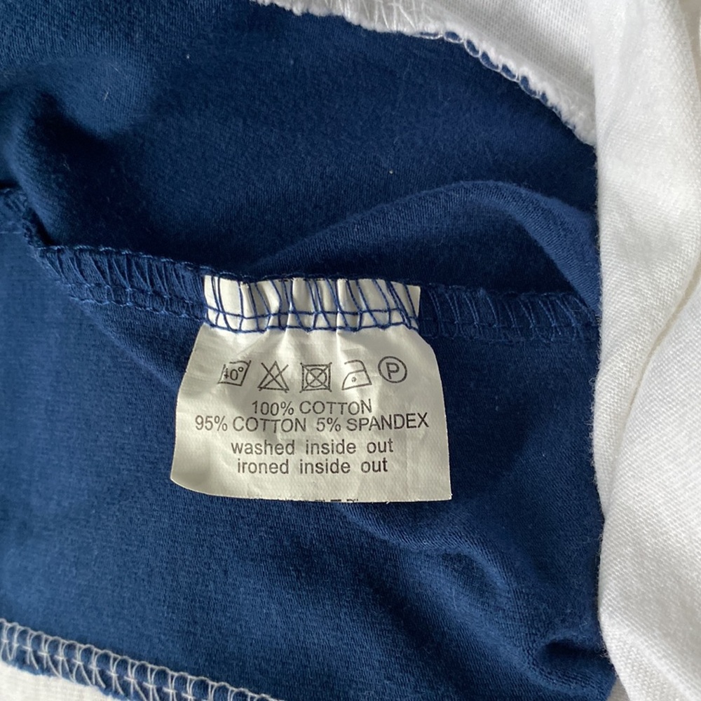 Finland white with navy short sleeved t shirt S - Picture 5 of 5